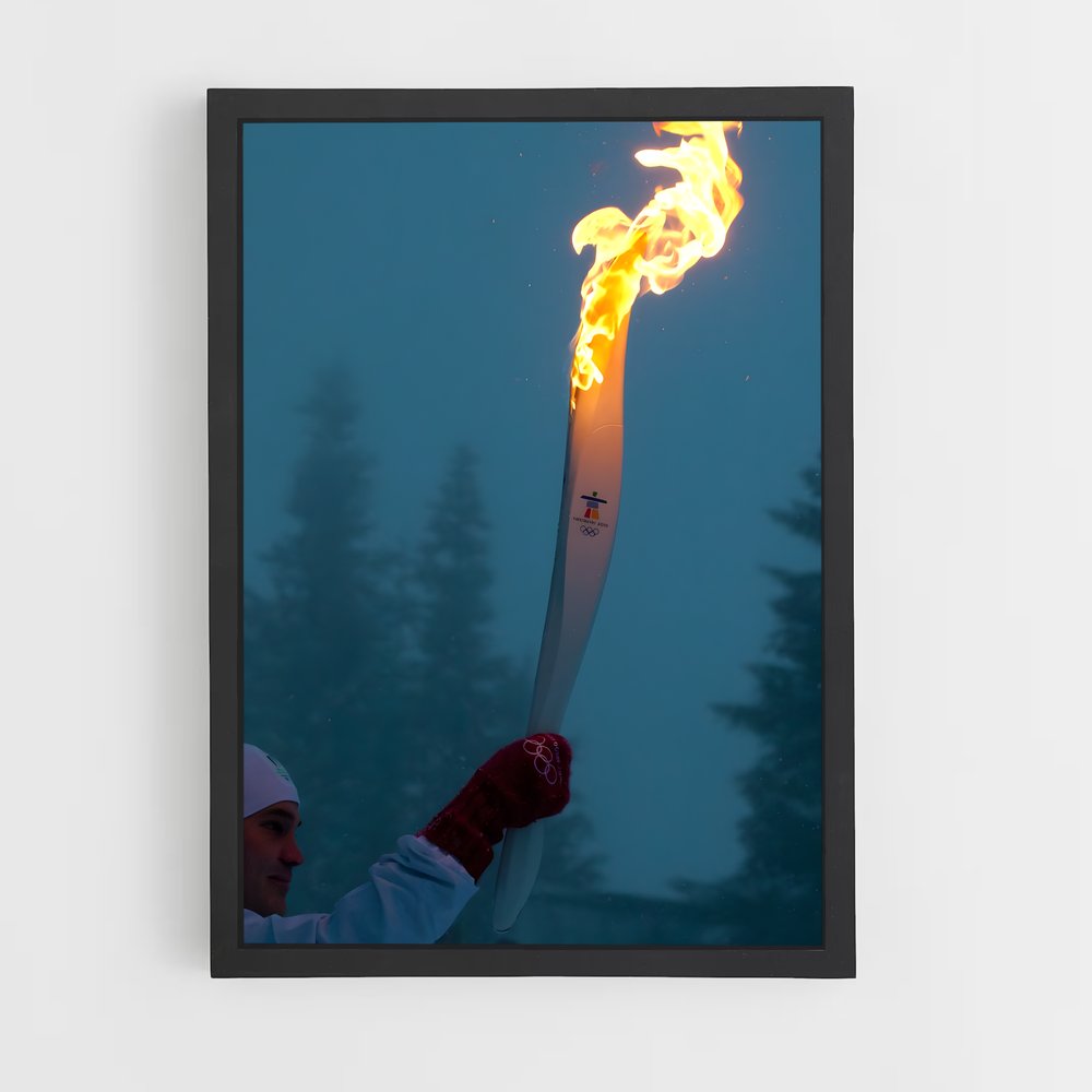 Poster Flamme Olympique – affiche Jeux Olympiques (vue 2)